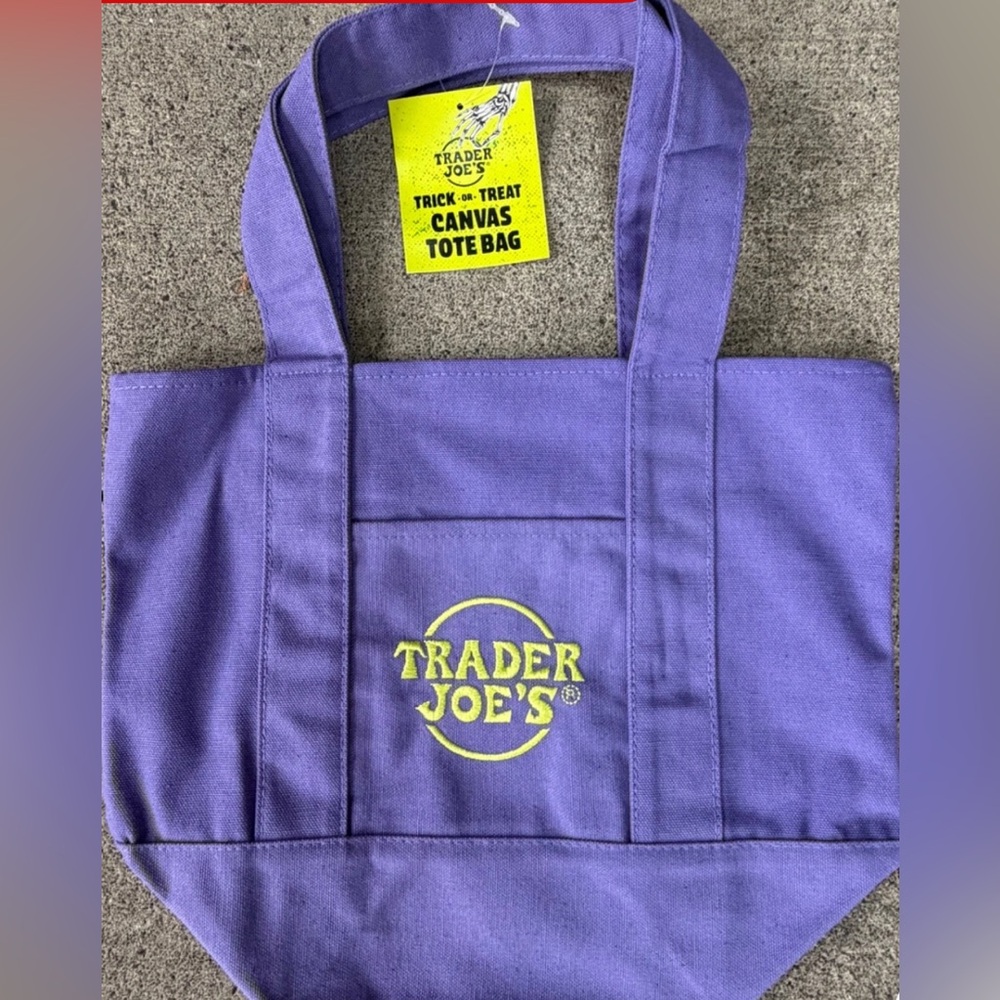 Limited Edition Trader Joe’s Halloween 4 mini canvas bags tote trick or treat - Picture 4 of 6